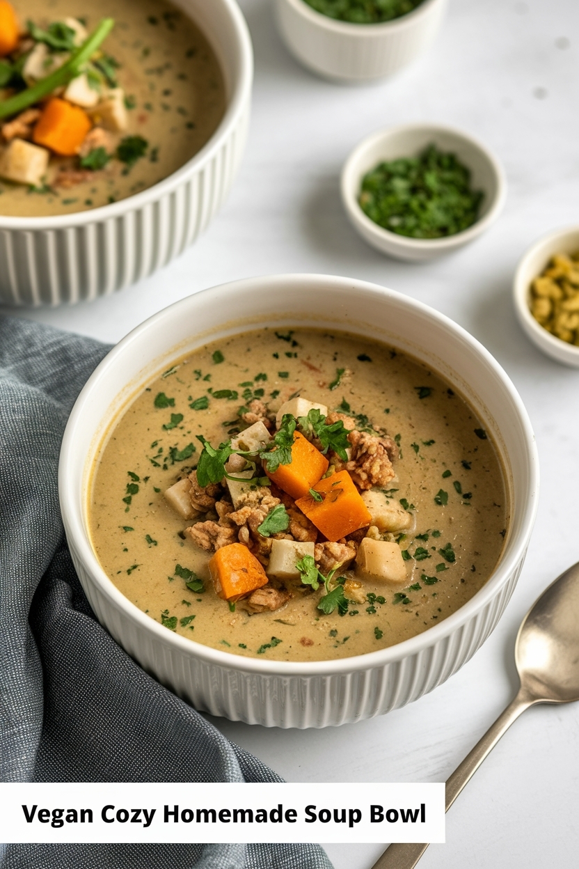 cozy homemade soup bowl