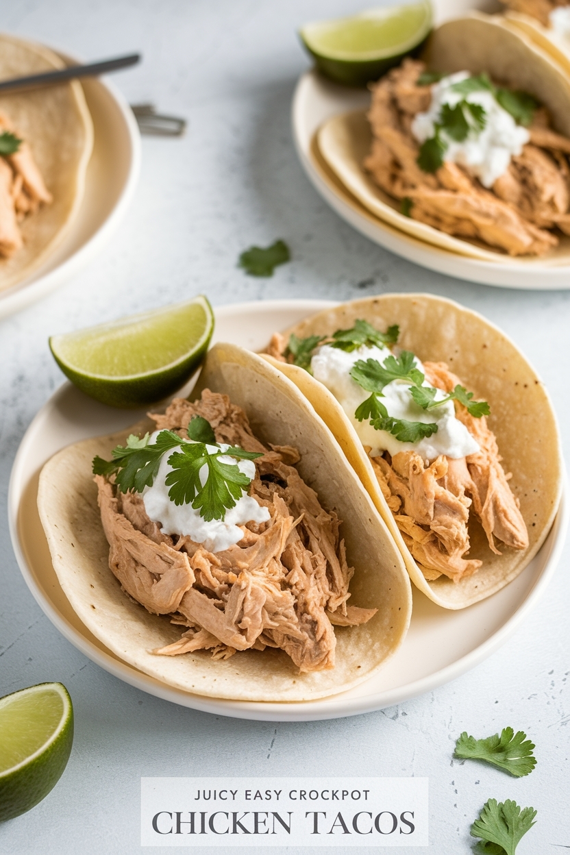 easy crockpot chicken tacos