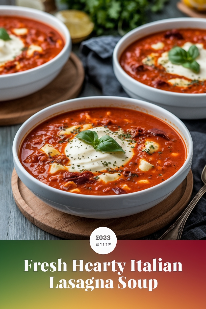 hearty italian lasagna soup