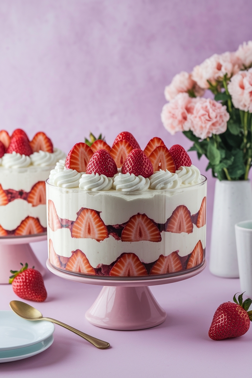 strawberry shortcake trifle