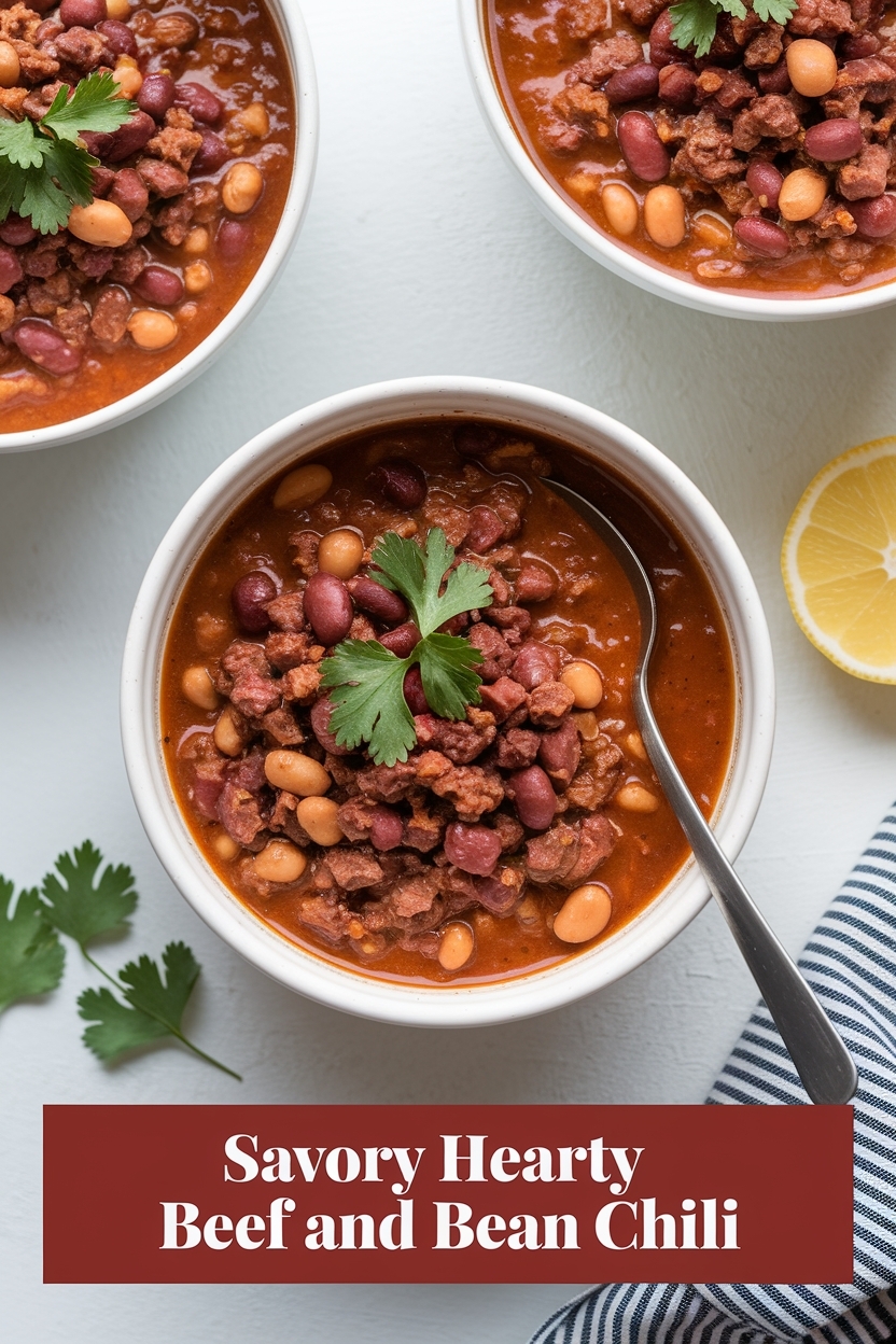 hearty beef and bean chili - Extra Photo