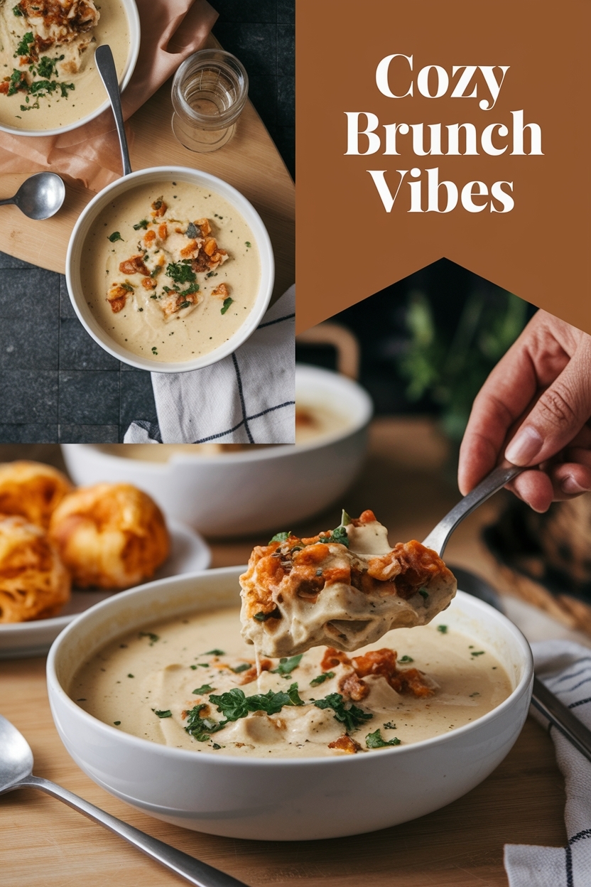 creamy white lasagna soup