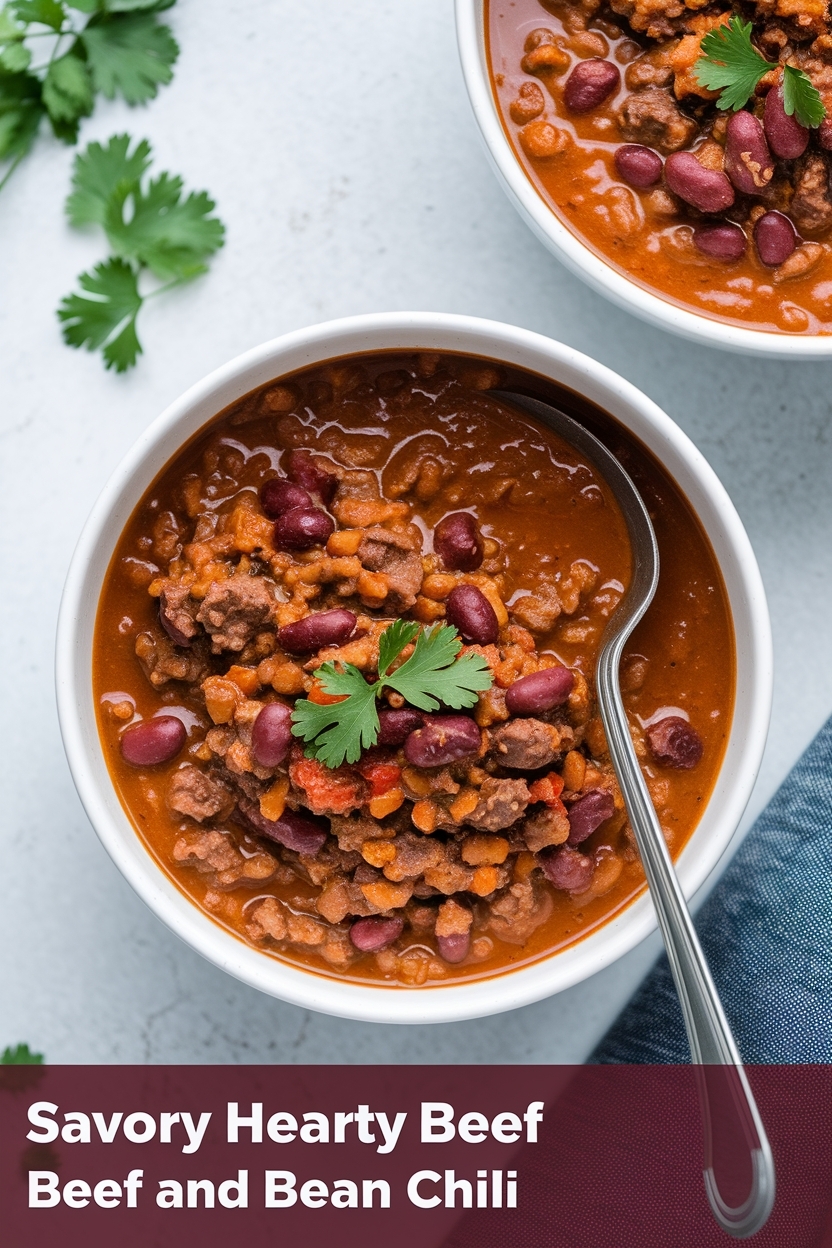 hearty beef and bean chili - Extra Photo