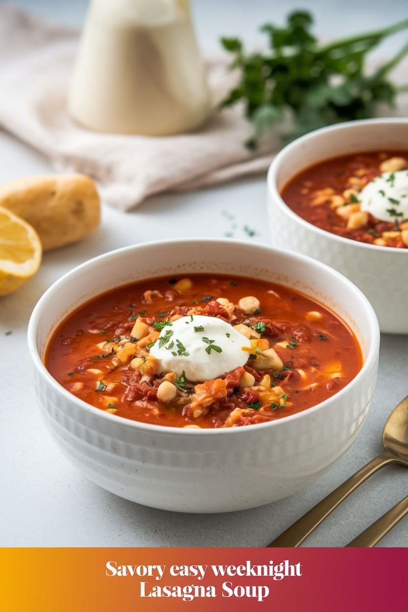 easy weeknight lasagna soup