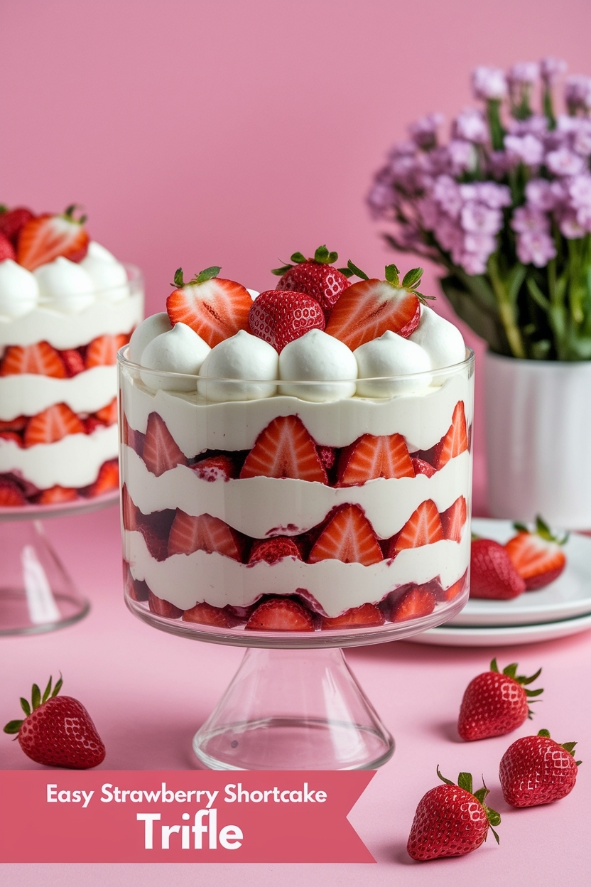 strawberry shortcake trifle - Extra Photo