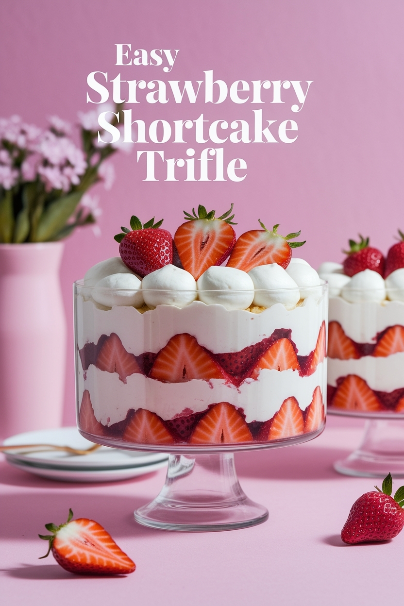 strawberry shortcake trifle - Extra Photo