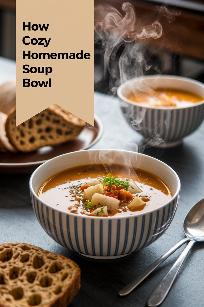 cozy homemade soup bowl