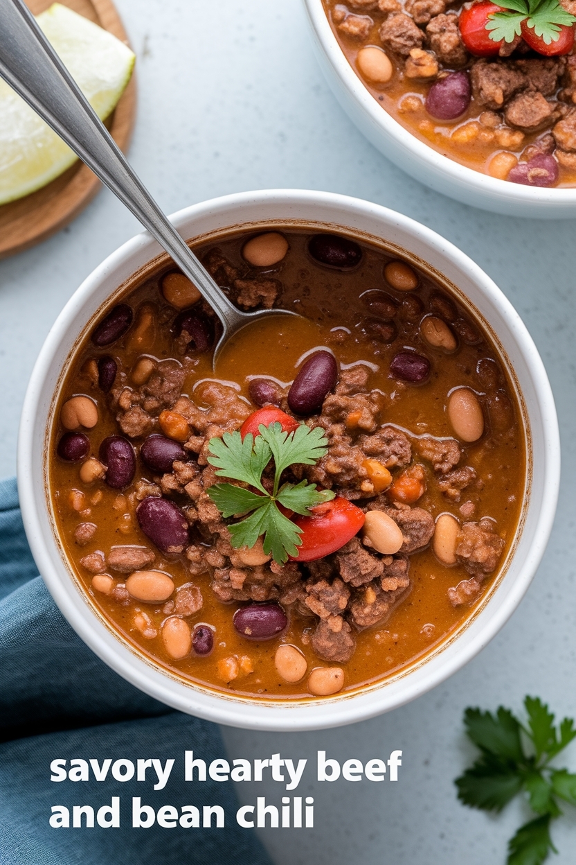 hearty beef and bean chili - Extra Photo