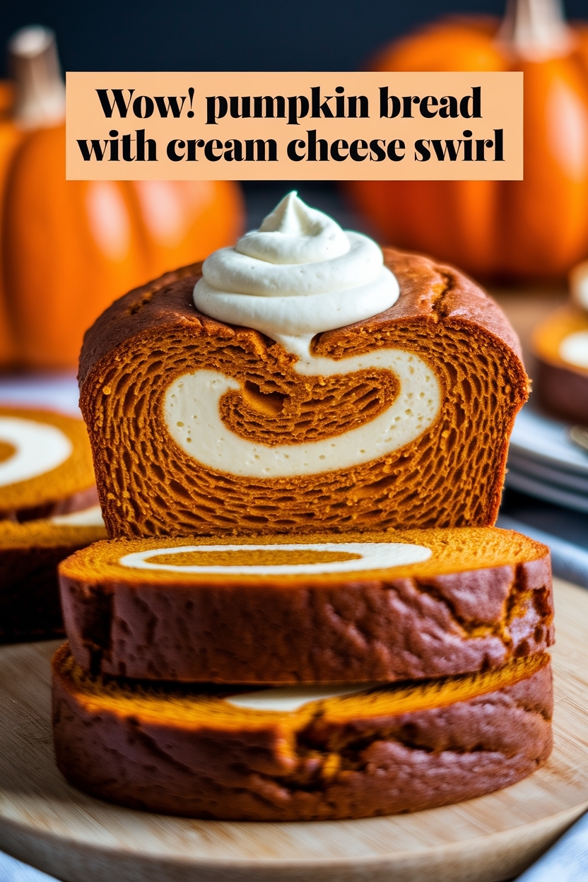 pumpkin bread with cream cheese
