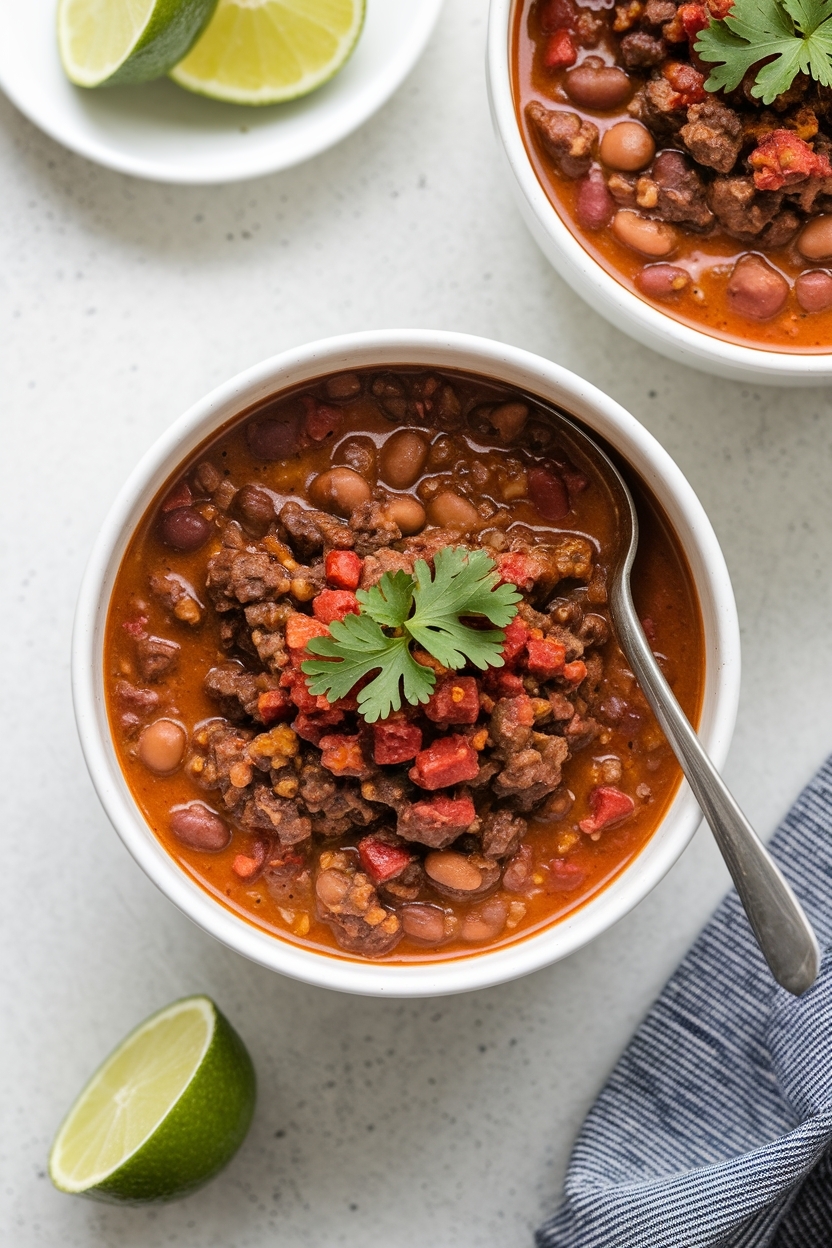 hearty beef and bean chili - Extra Photo