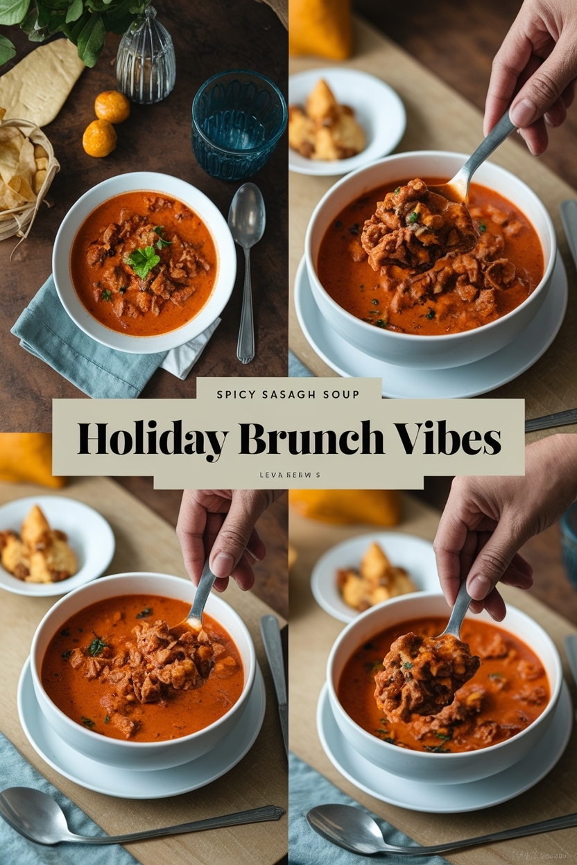 spicy sausage lasagna soup