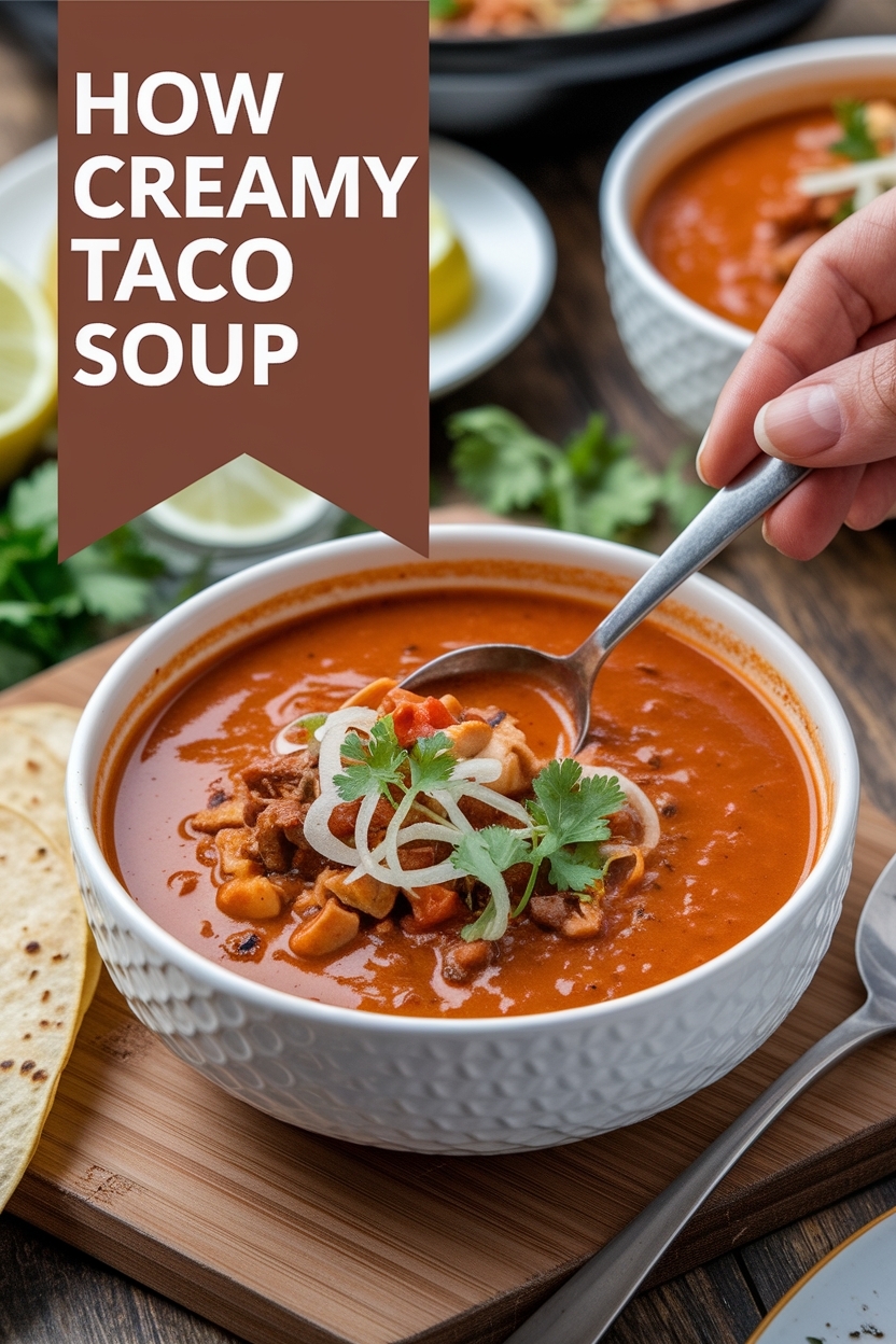 creamy taco soup