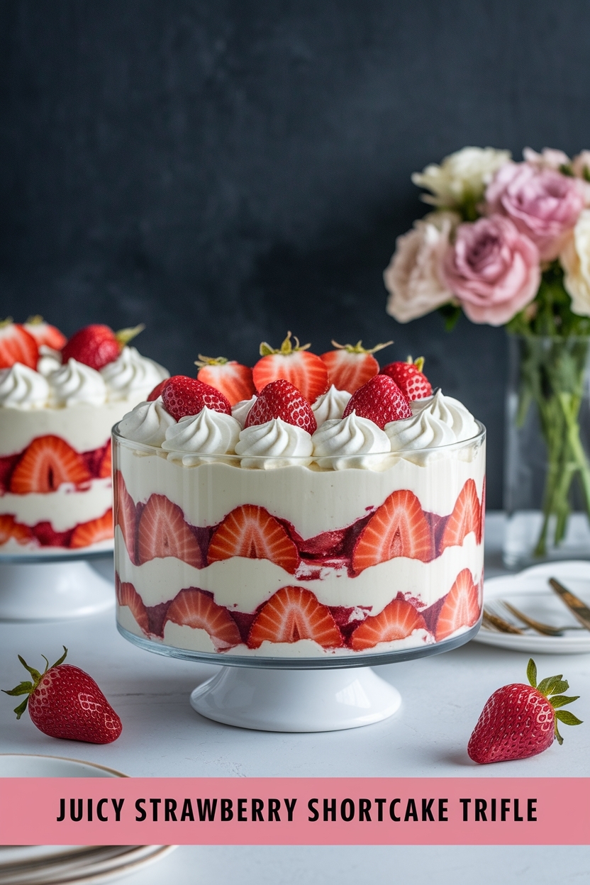 strawberry shortcake trifle - Extra Photo