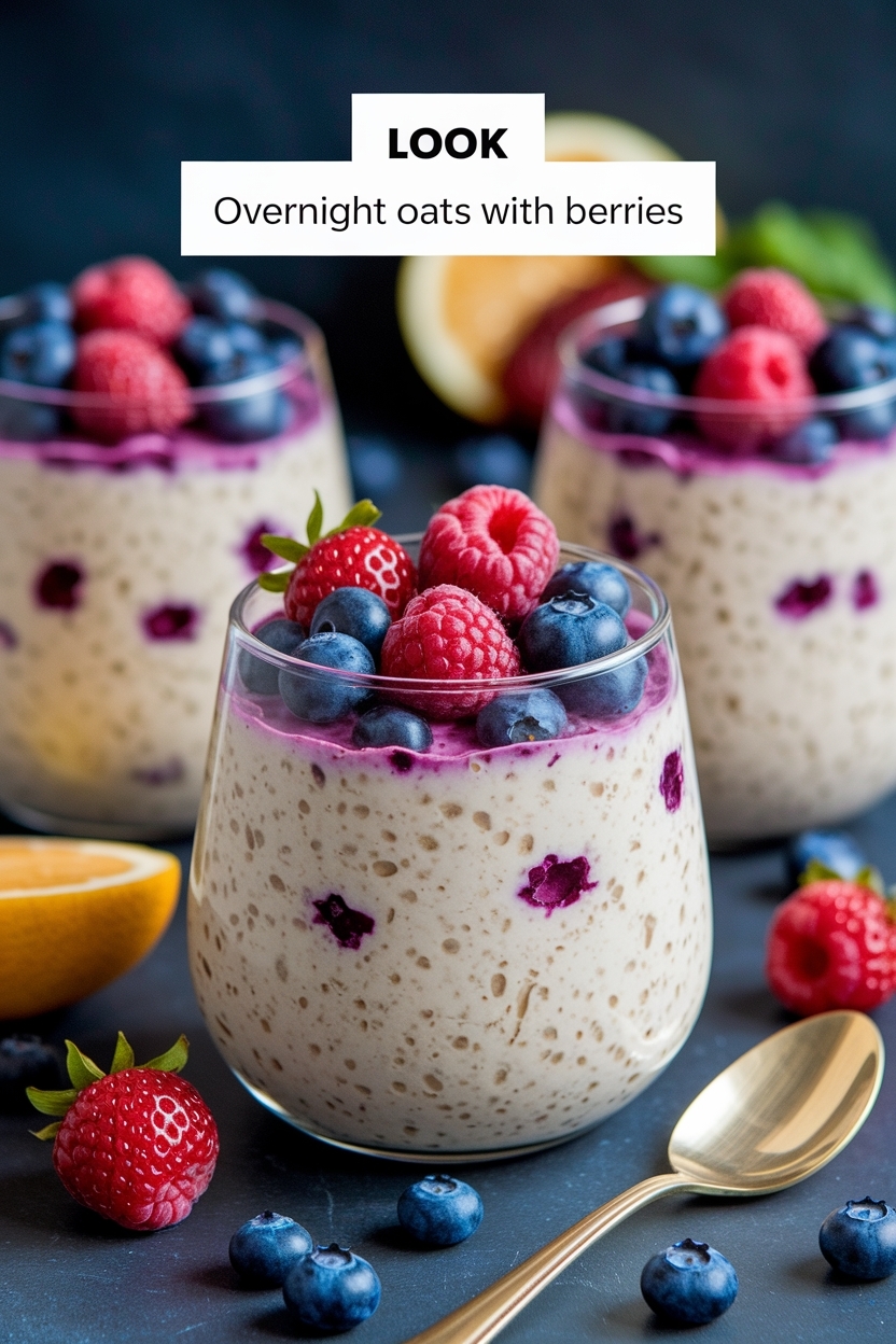 overnight oats with berries