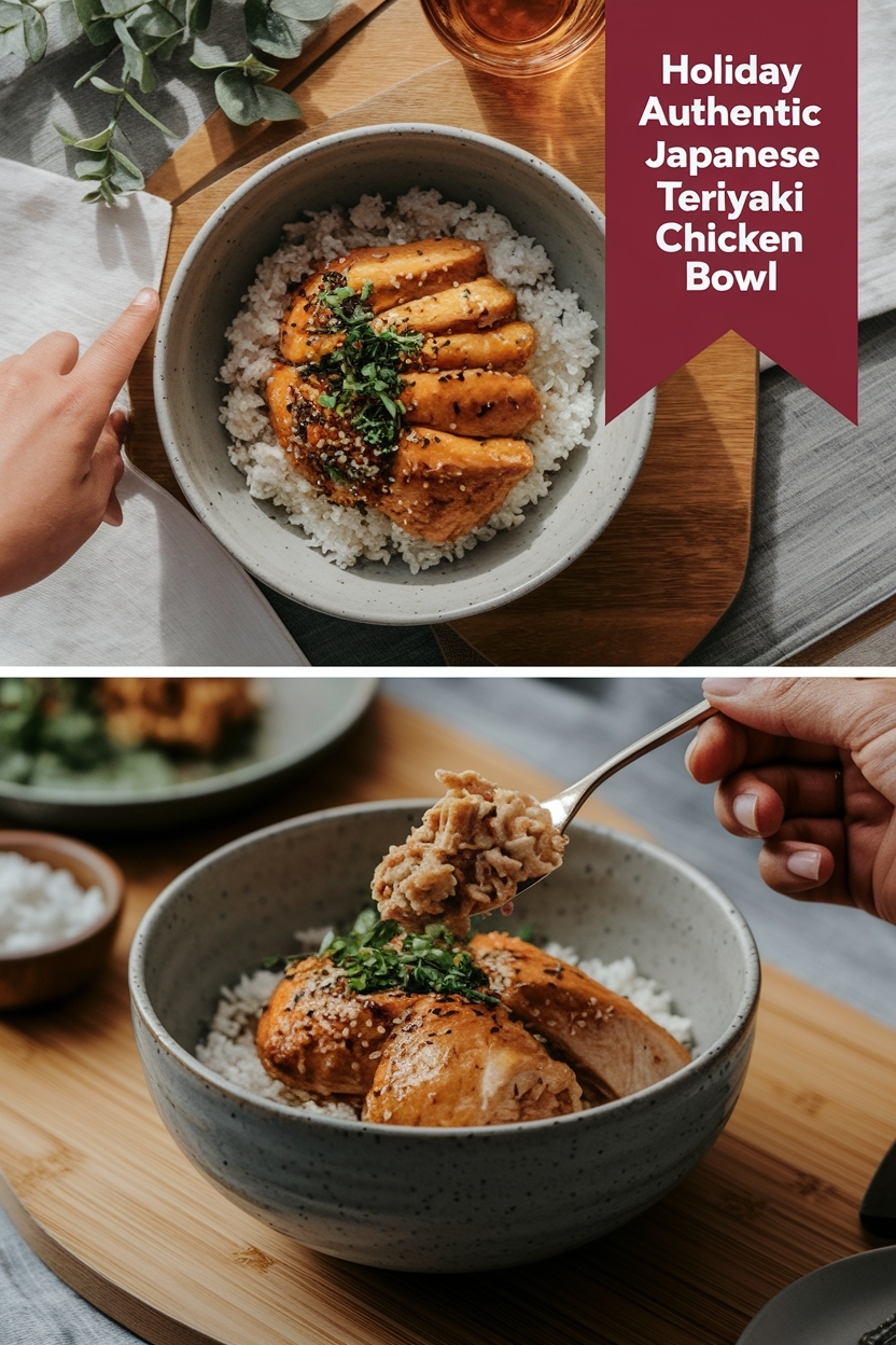 authentic japanese teriyaki chicken bowl