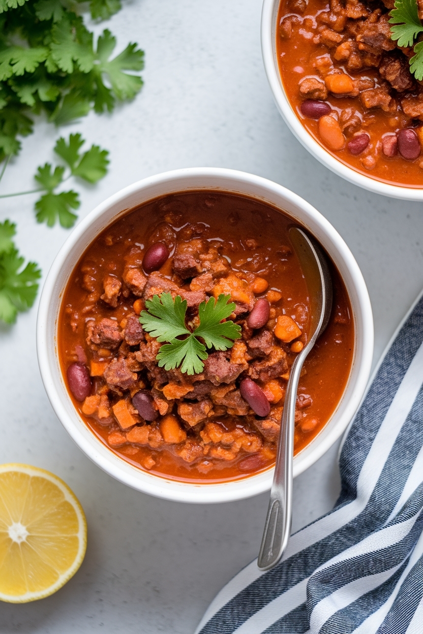 hearty beef and bean chili