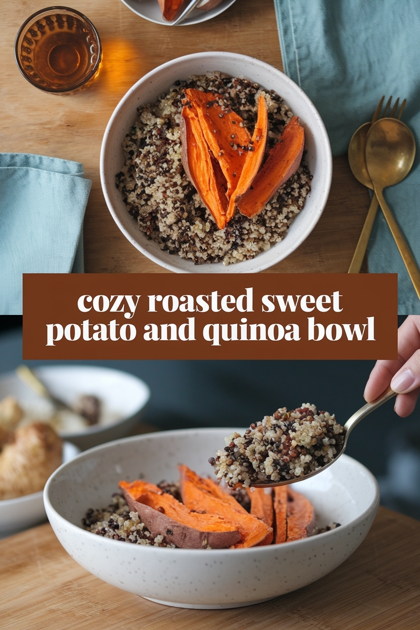 roasted sweet potato and quinoa bowl