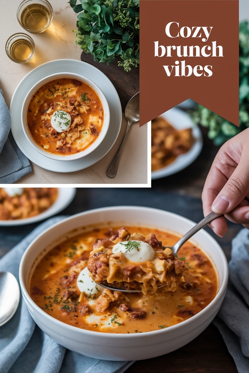 chicken lasagna soup