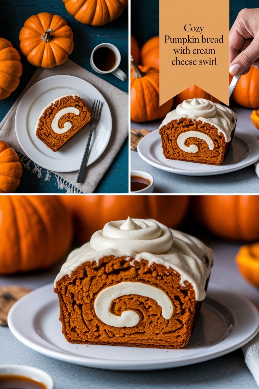 pumpkin bread with cream cheese