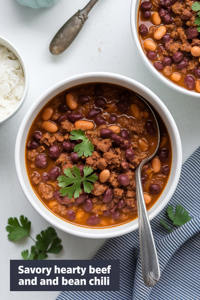 hearty beef and bean chili