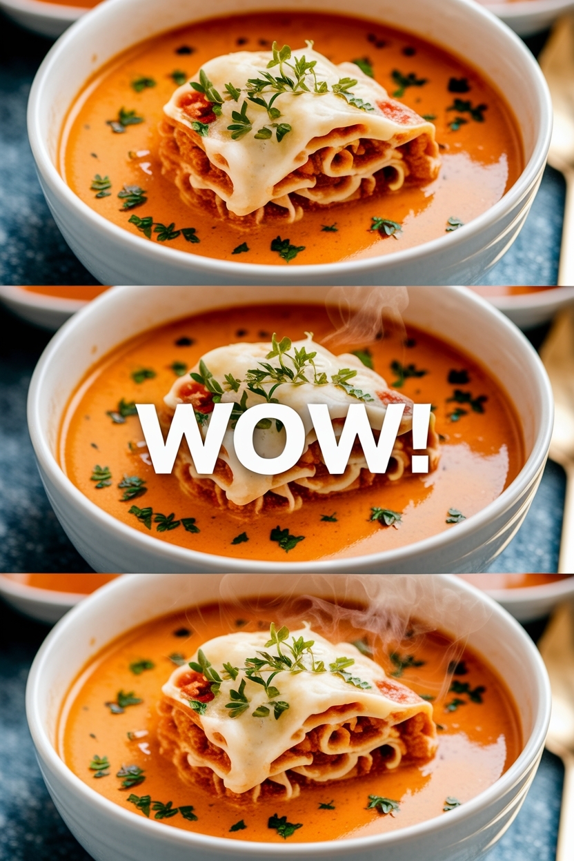 creamy white lasagna soup