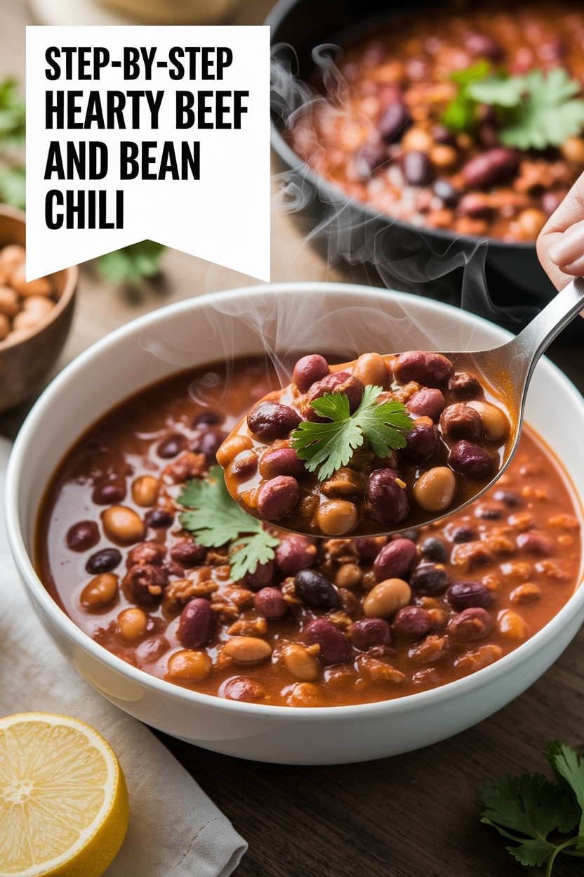 hearty beef and bean chili - Extra Photo