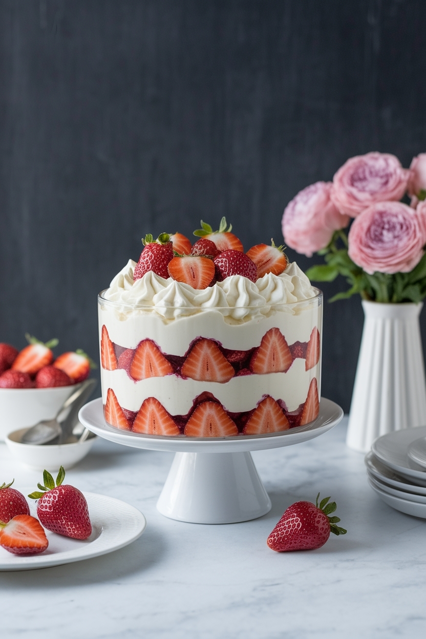 strawberry shortcake trifle - Extra Photo