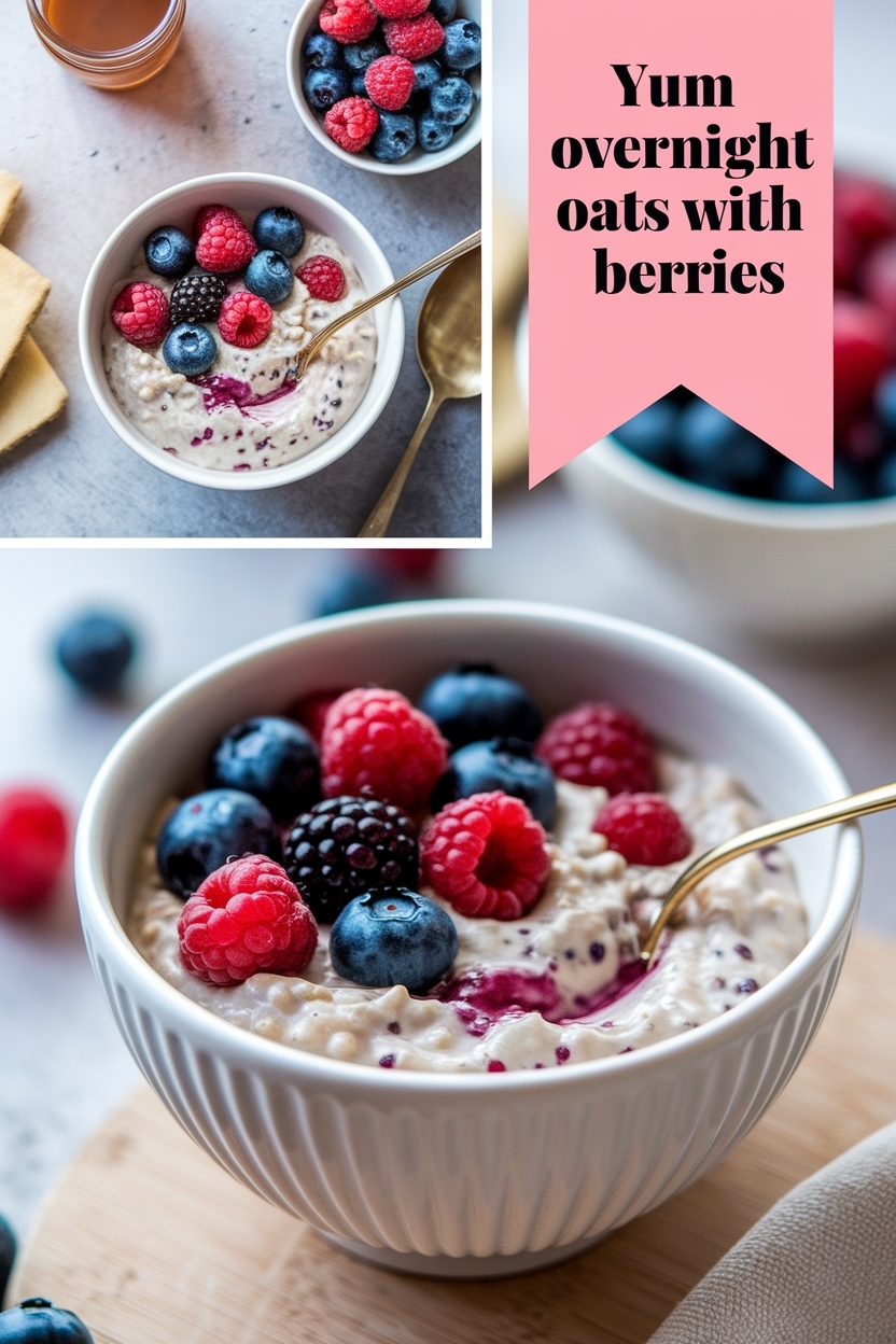 overnight oats with berries