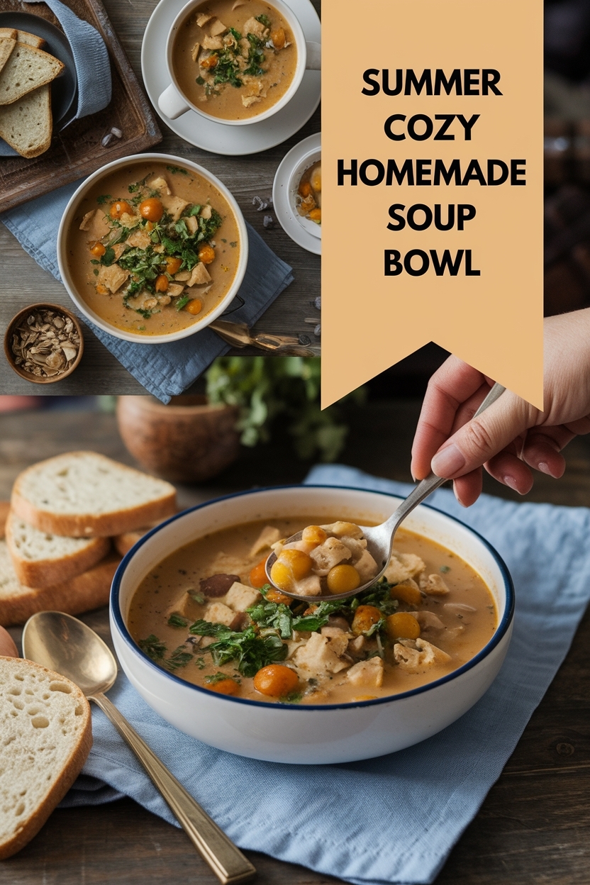 cozy homemade soup bowl