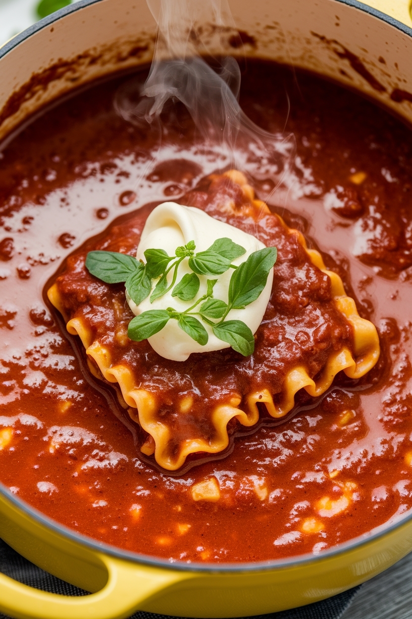 one pot lasagna soup