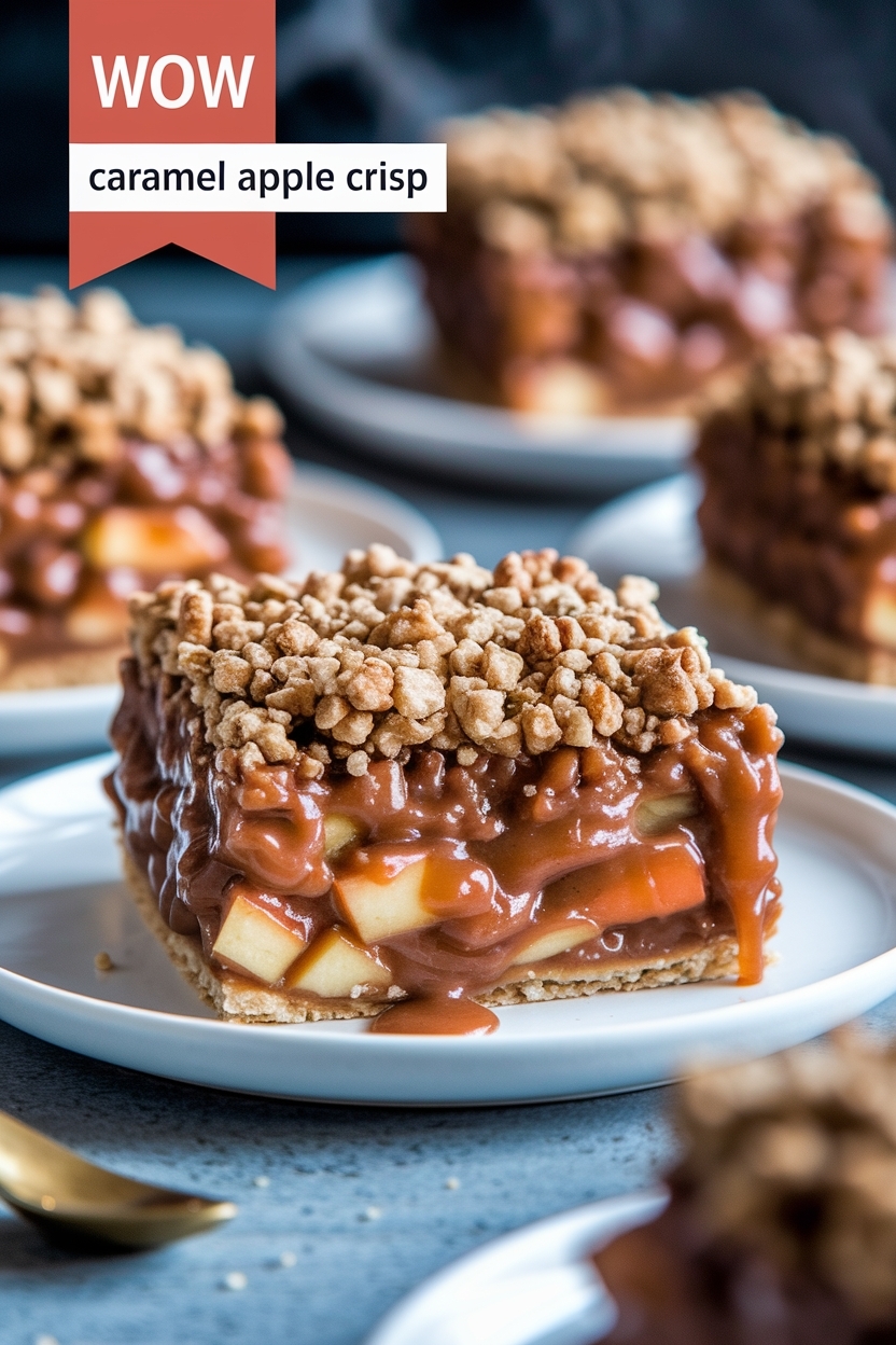 caramel apple crisp