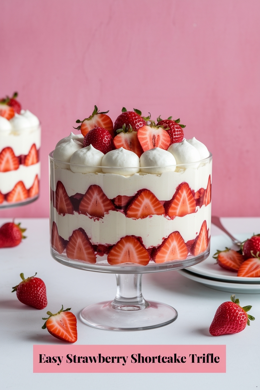 strawberry shortcake trifle