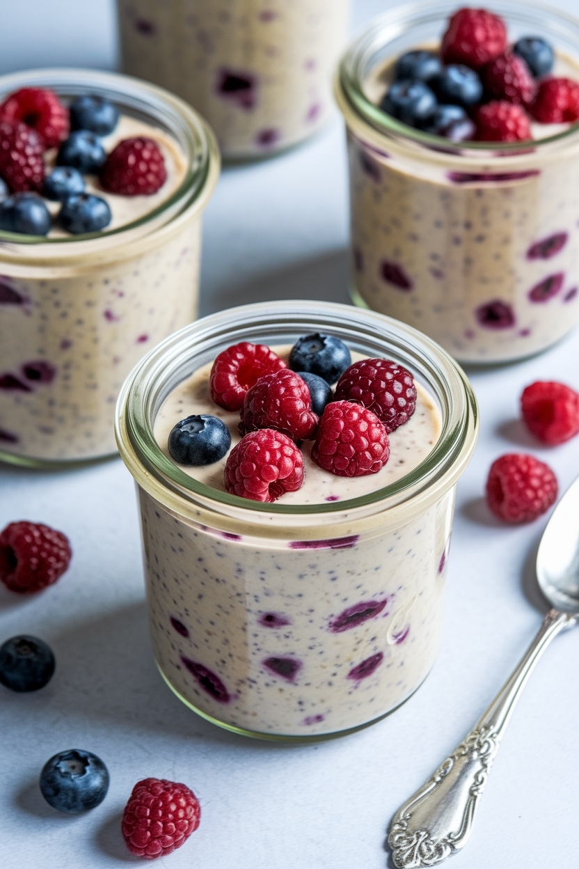 overnight oats with berries