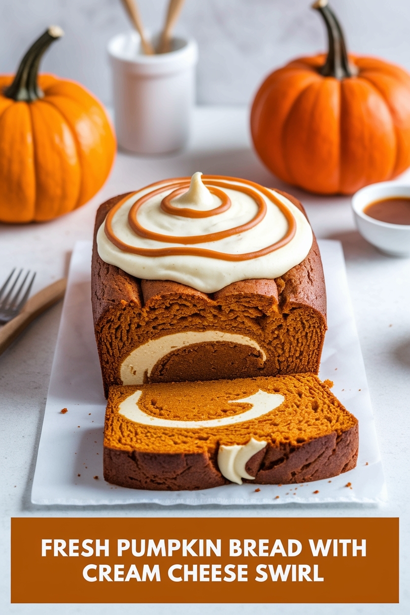 pumpkin bread with cream cheese