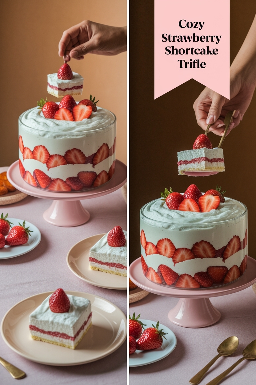 strawberry shortcake trifle