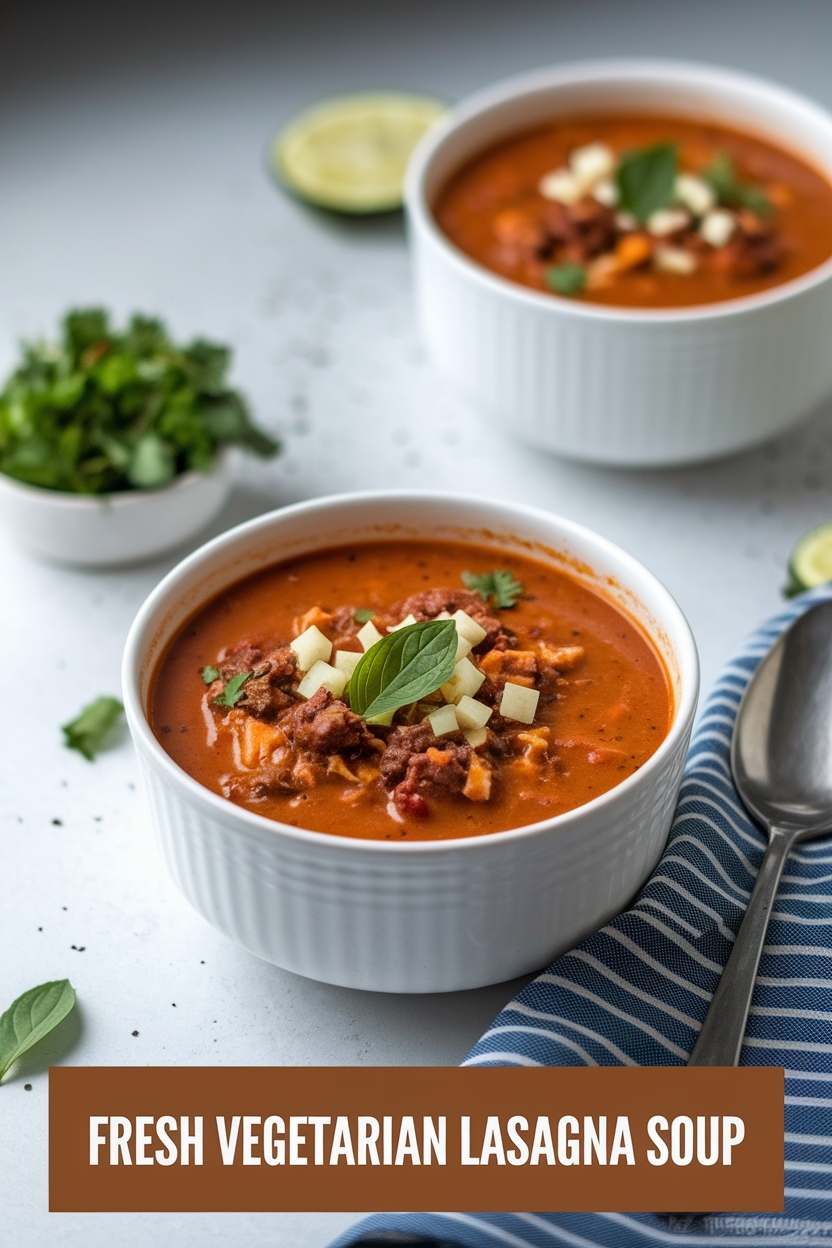 vegetarian lasagna soup