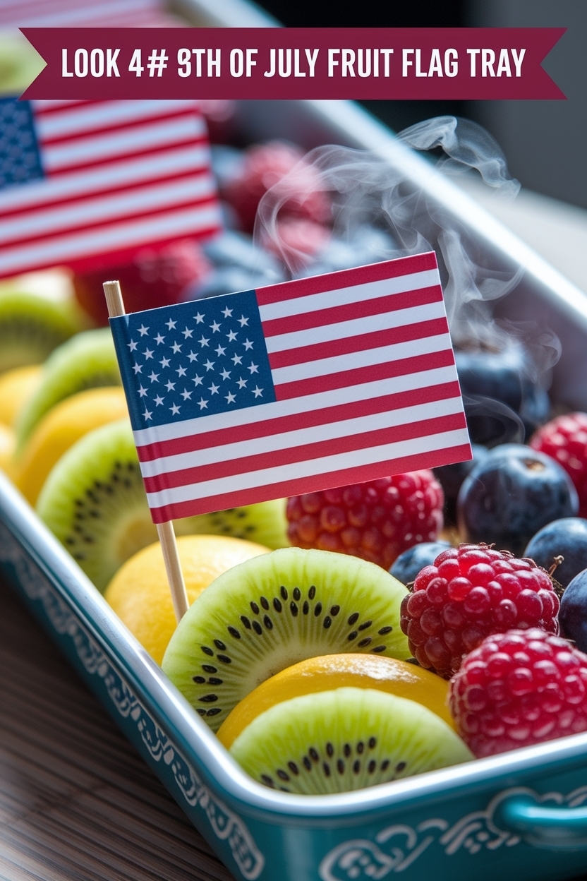 4th of july fruit flag tray
