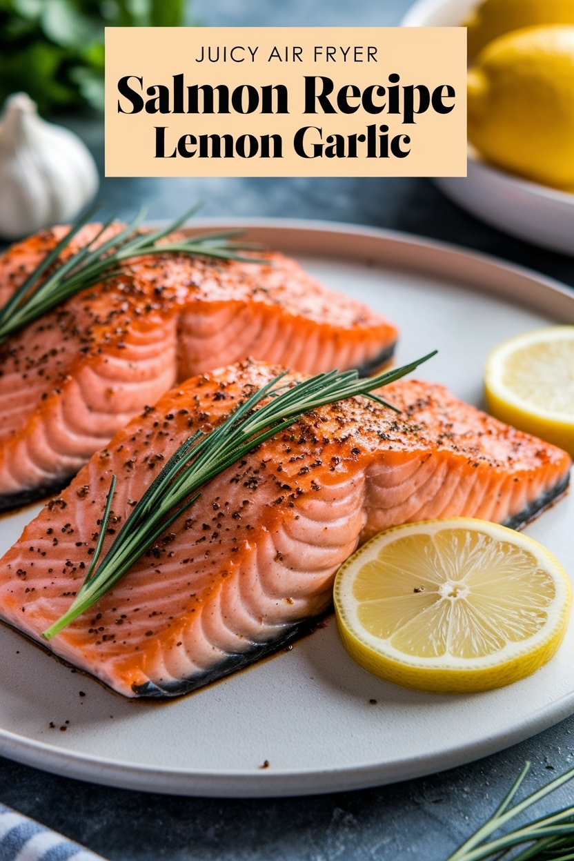 air fryer salmon recipe lemon garlic
