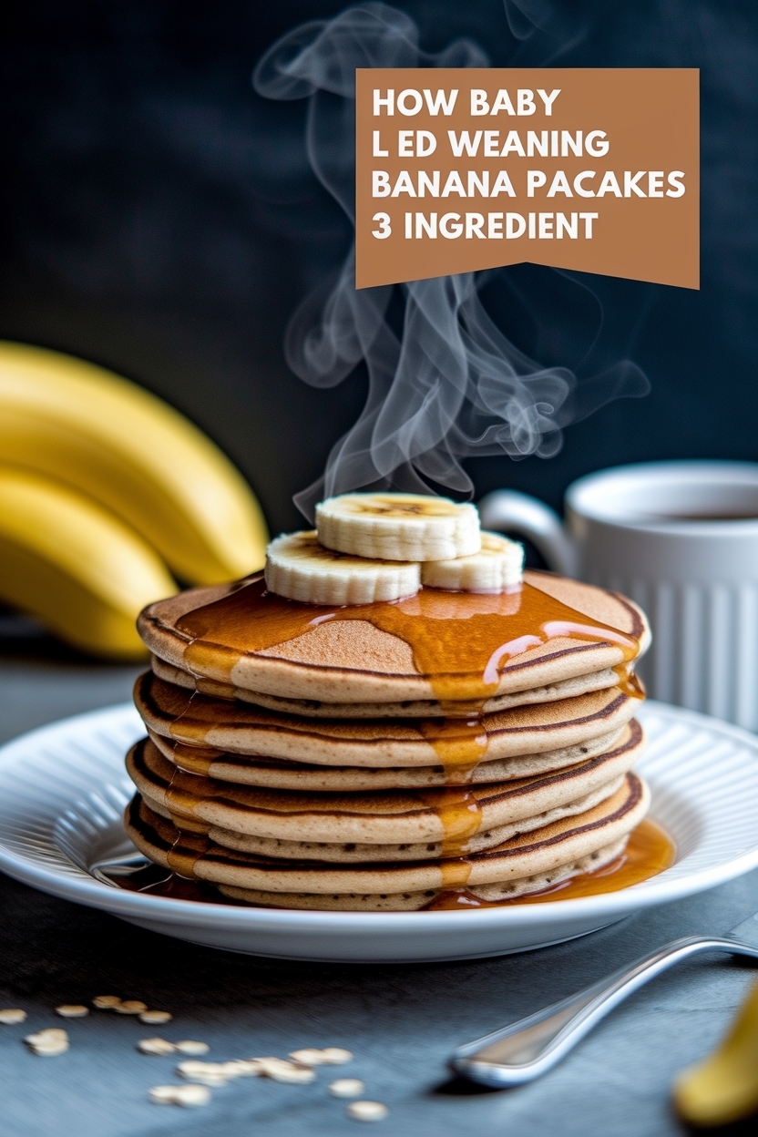baby led weaning banana oat pancakes 3 ingredient