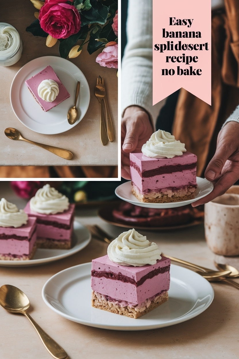 banana split dessert recipe no bake