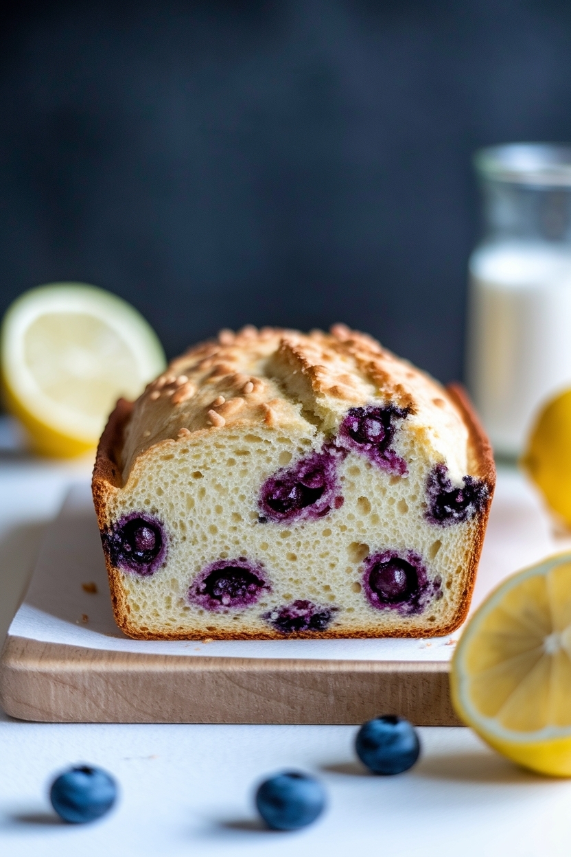 blueberry lemon sourdough discard loaf