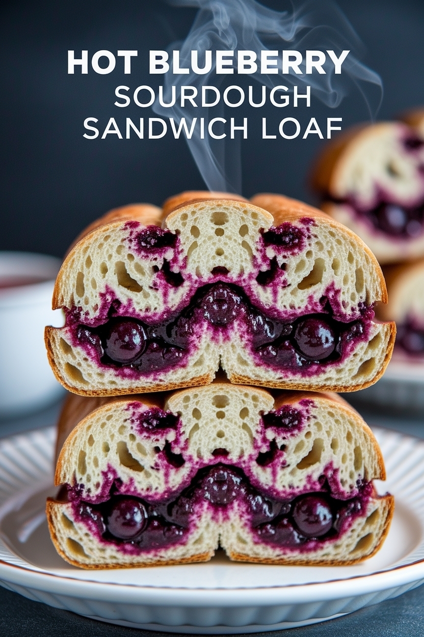 blueberry sourdough sandwich loaf