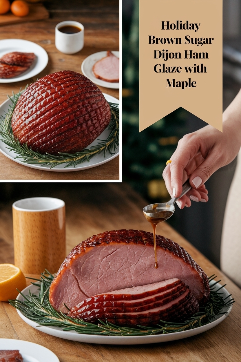 brown sugar dijon ham glaze with maple
