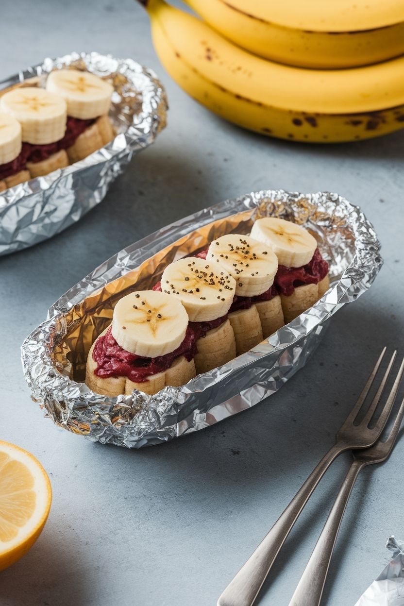 campfire banana boats recipe tin foil