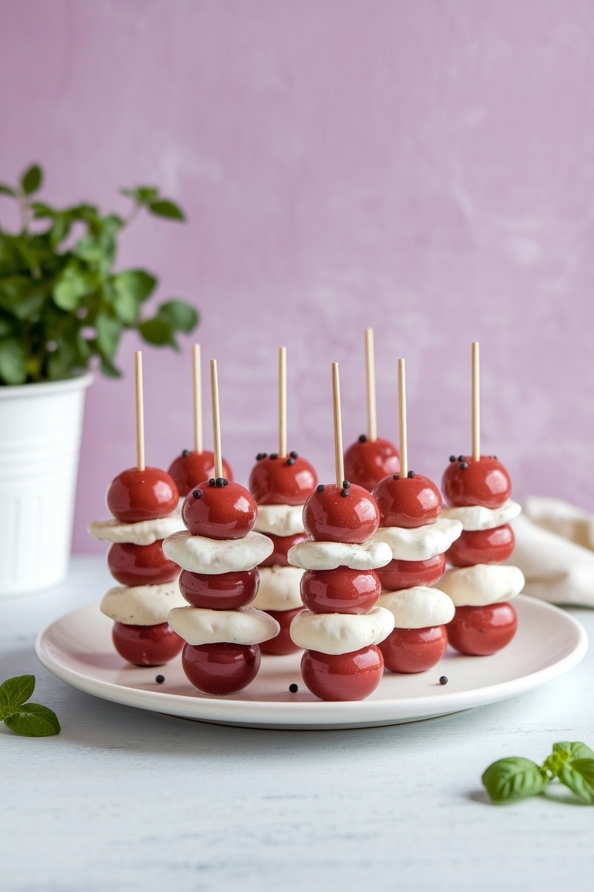 caprese skewers balsamic bridal shower