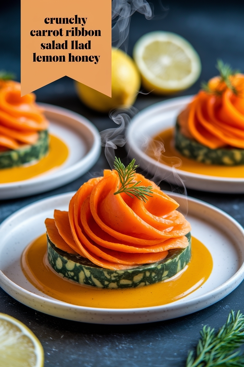carrot ribbon salad lemon honey