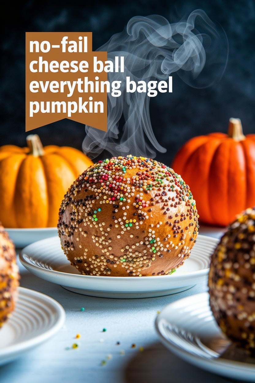 cheese ball recipe everything bagel pumpkin