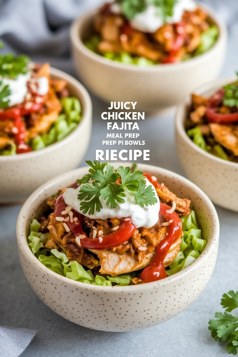 chicken fajita meal prep bowls recipe