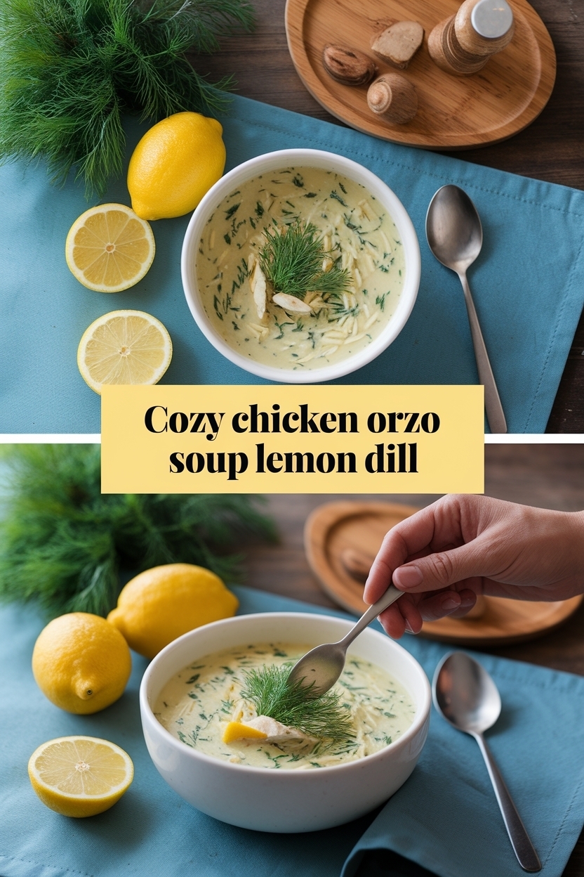 chicken orzo soup lemon dill
