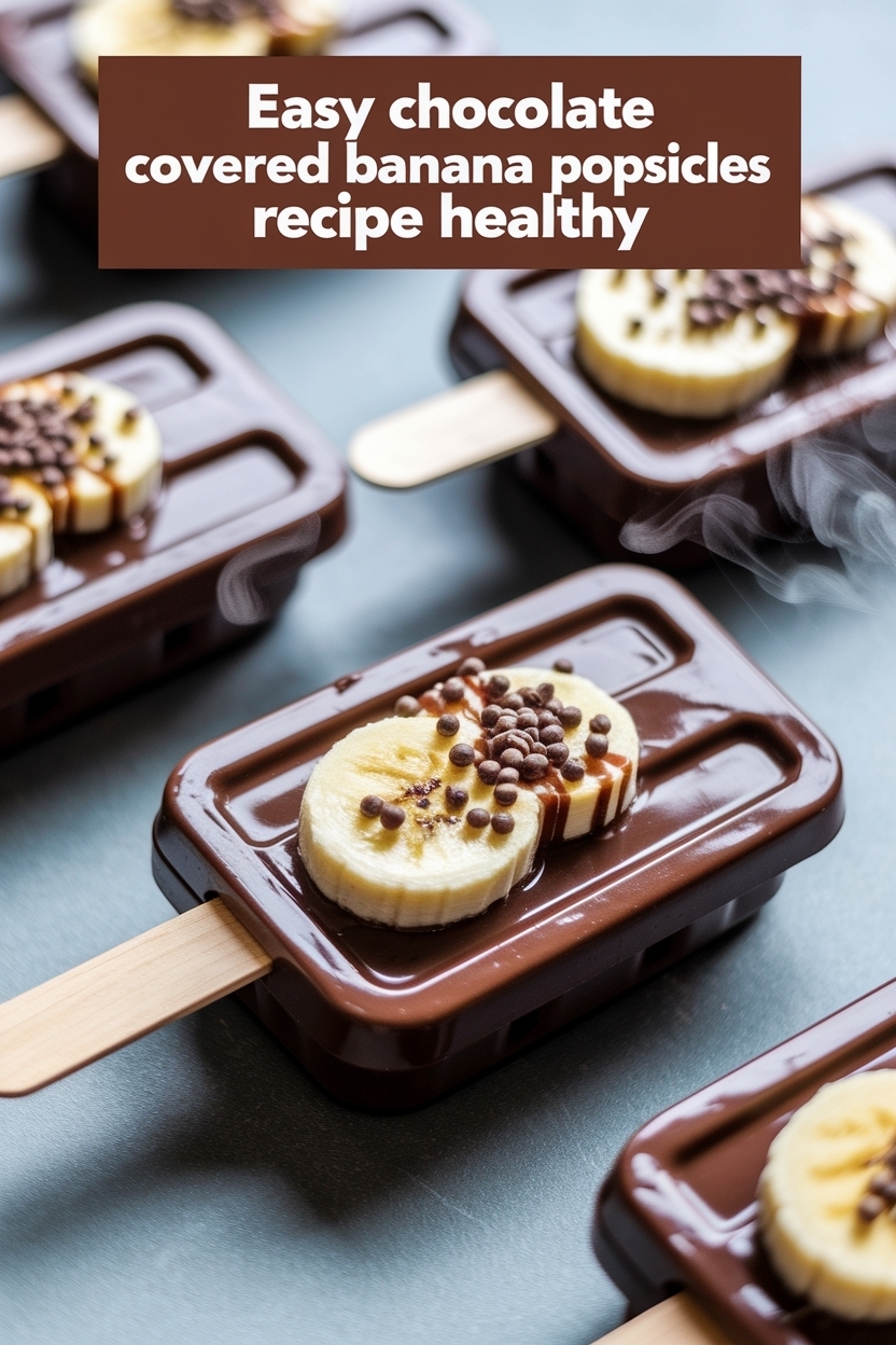 chocolate covered banana popsicles recipe healthy